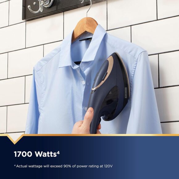 Press & Steam 2-in-1 Iron and Steamer, 180% More Steam & One Temperature Technology - Image 2